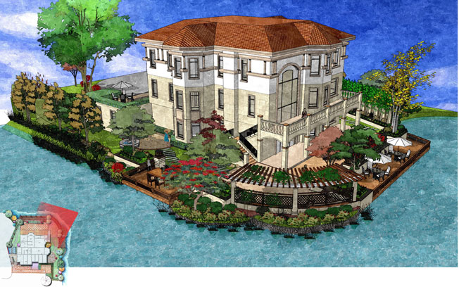 南郊莊園33號別墅設(shè)計(jì)施工案例